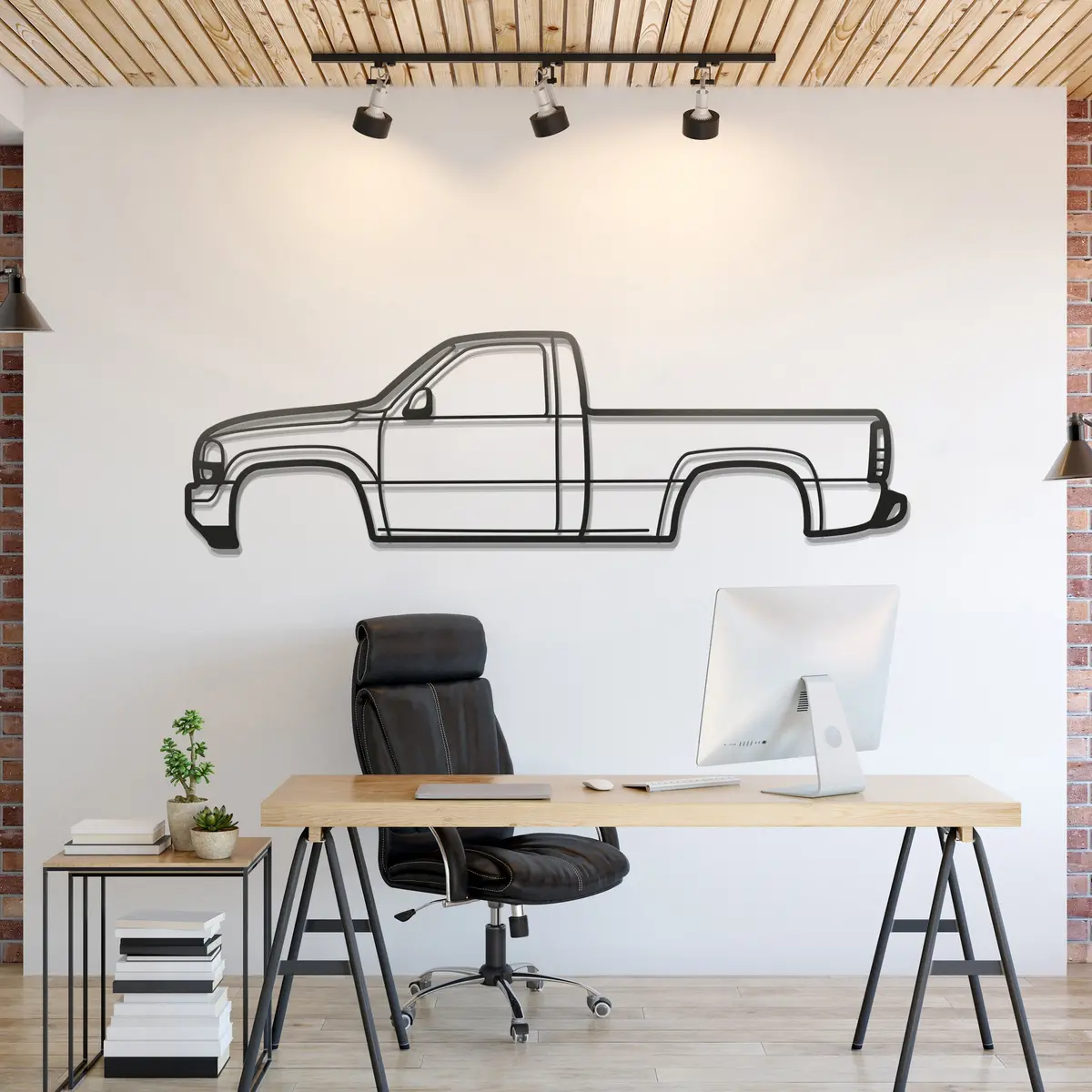 1999 Sierra 1500 2Nd Gen Metal Car Wall Art - Mt0277 1