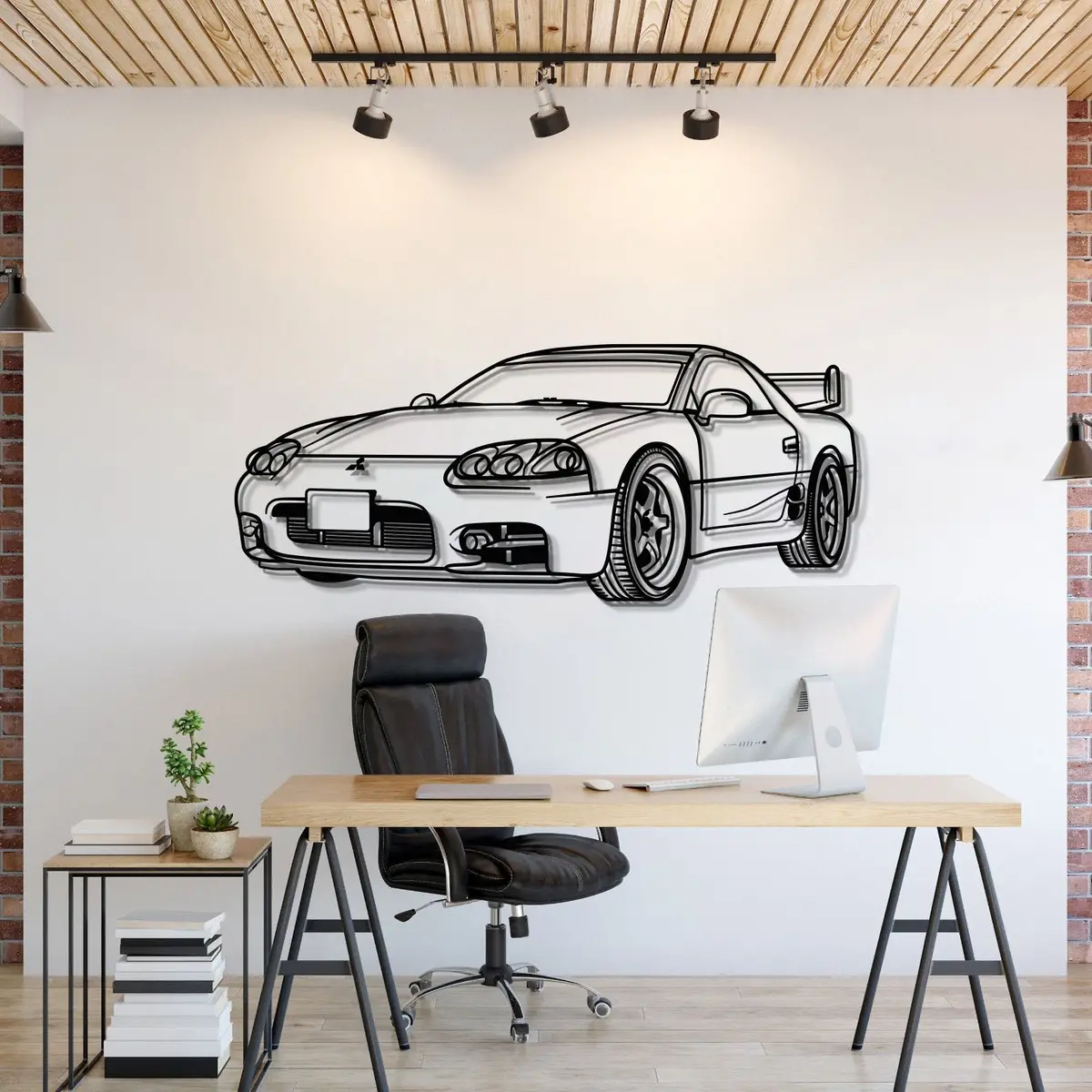 1999 3000Gt Perspective Metal Car Wall Art - Mt0455 1