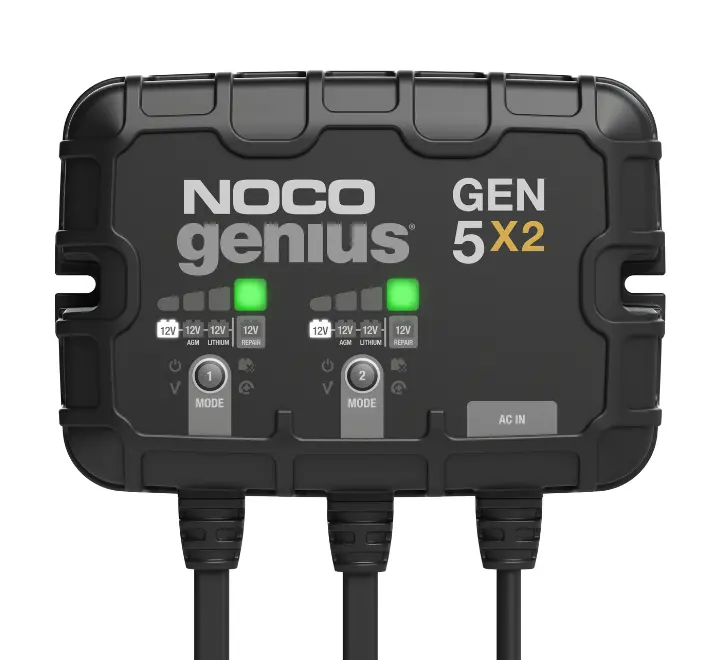 Cargador De Batería Inteligente Marino De 2 Bancos 12 V 10 Amp | Noco 1