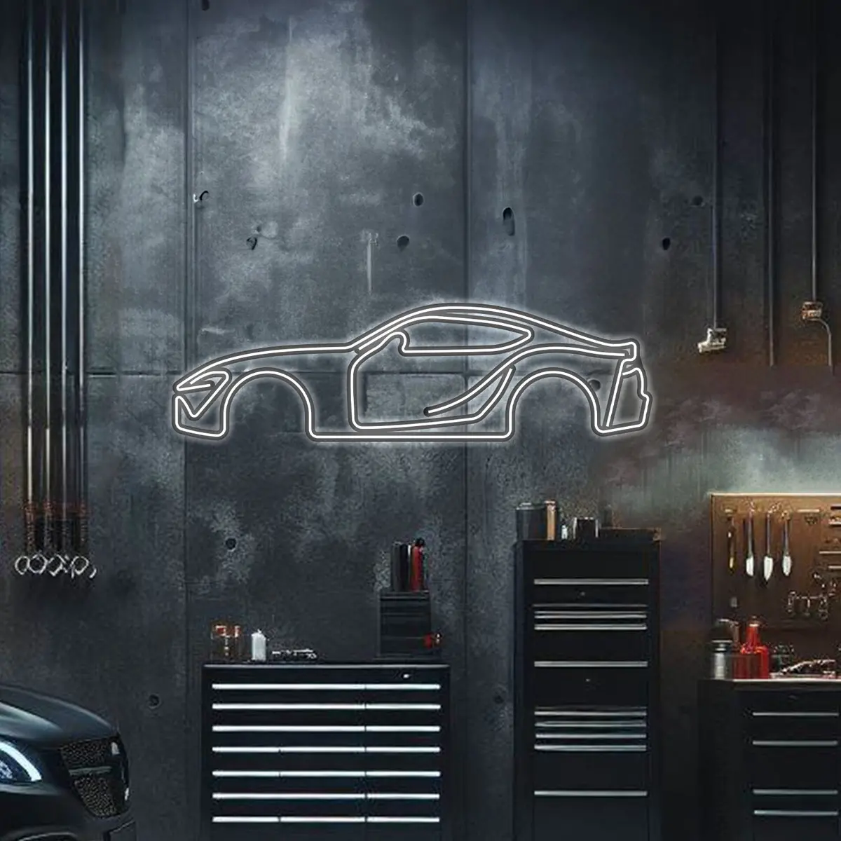 Supra Mk5 Metal Neon Car Wall Art - Mtn0047 1
