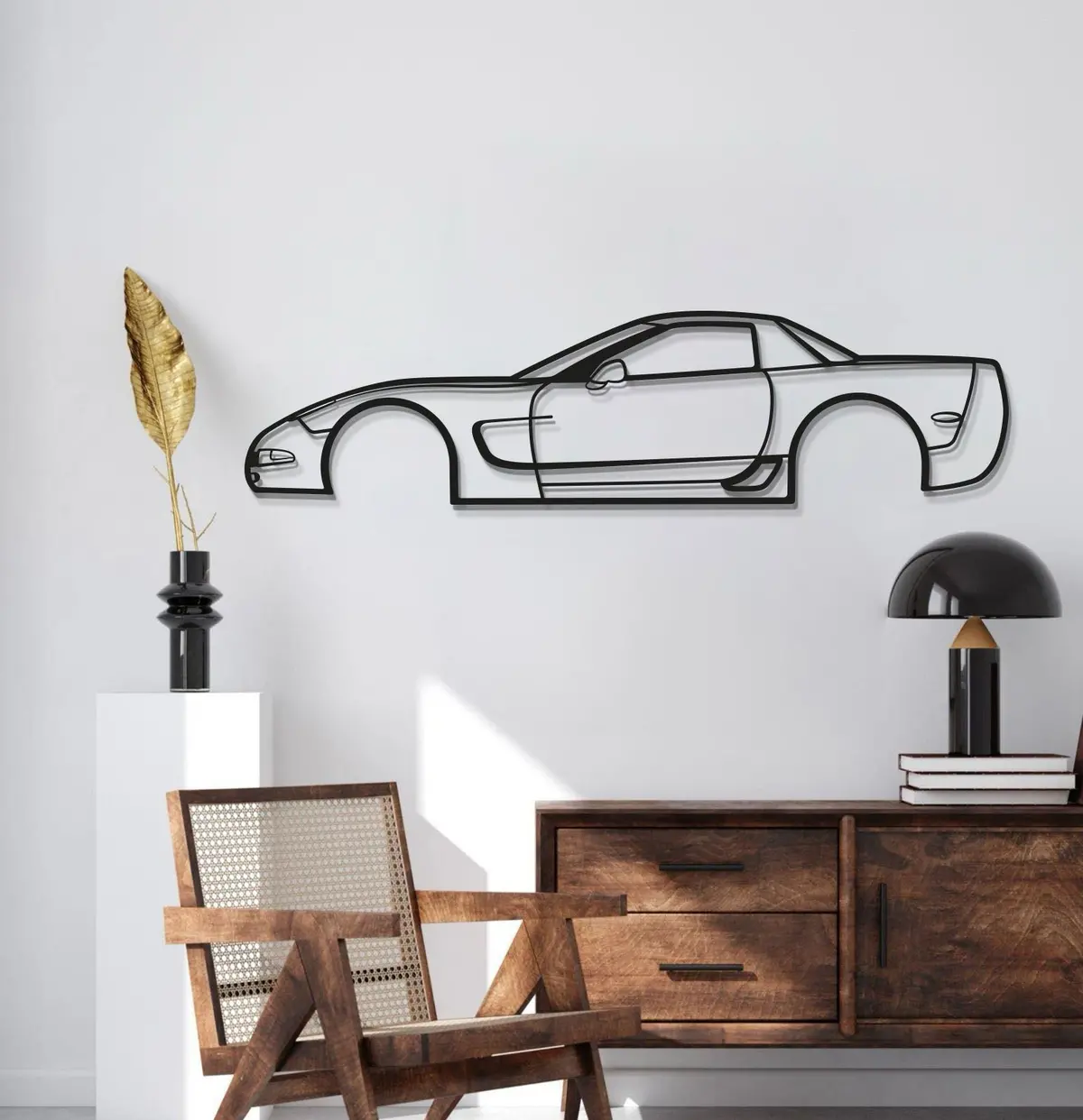 2001 Corvette Z06 Metal Car Wall Art - Mt0288 2