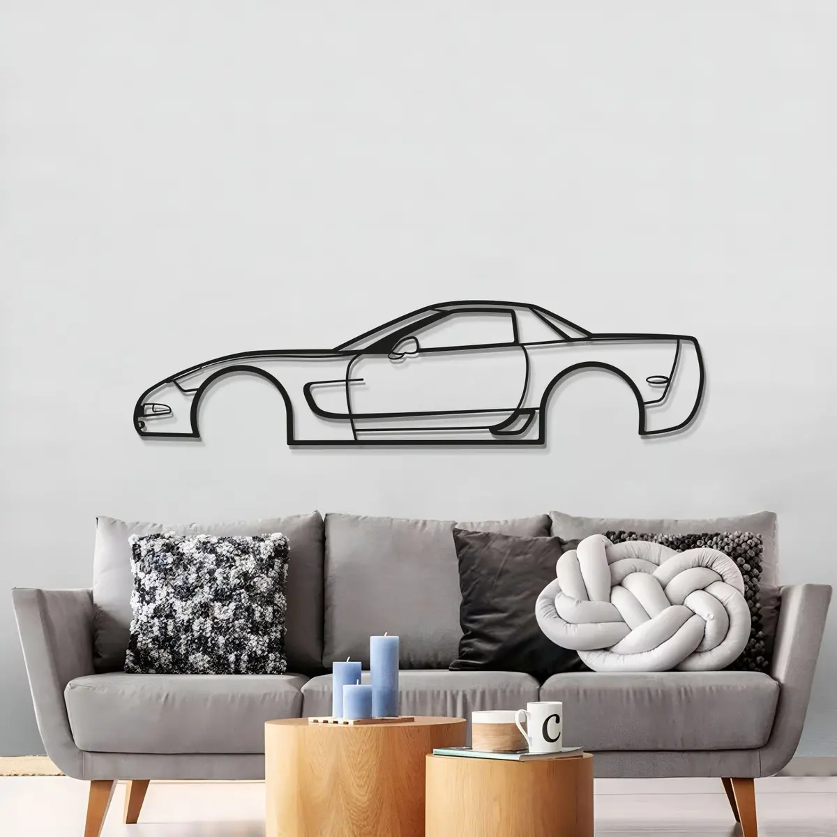 2001 Corvette Z06 Metal Car Wall Art - Mt0288 3