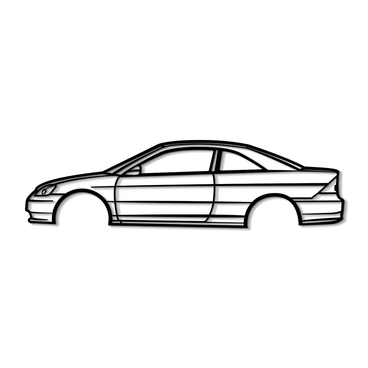 2001 Civic Ex Metal Car Wall Art - Mt0287 7