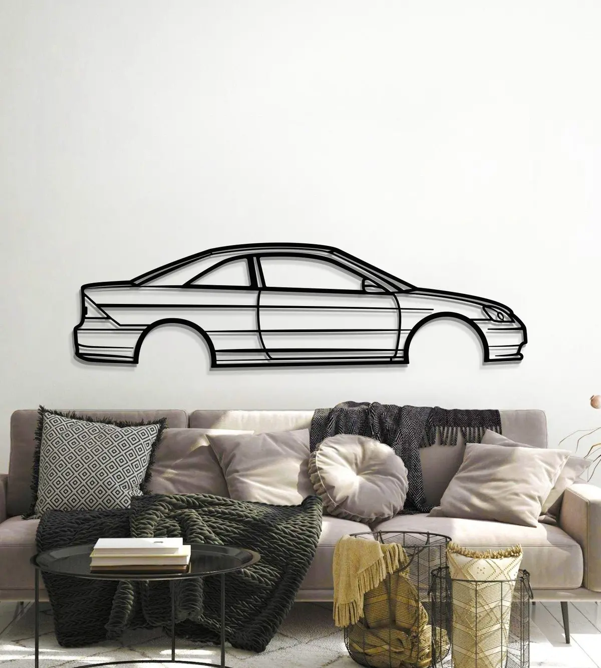 2001 Civic Ex Metal Car Wall Art - Mt0287 6