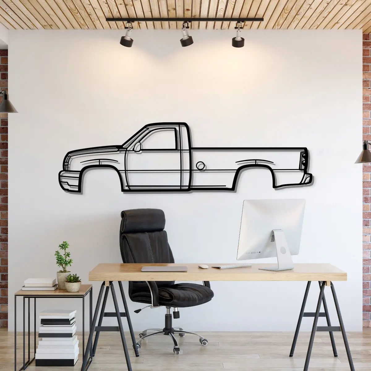 2005 Silverado Metal Car Wall Art - Mt0324 1