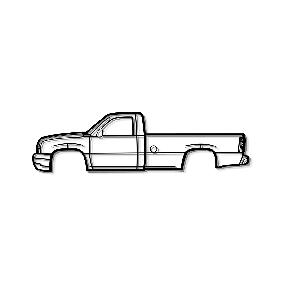2005 Silverado Metal Car Wall Art - Mt0324 7