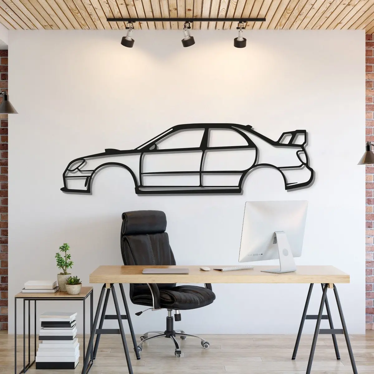 2006 Wrx Sti Hawkeye Metal Car Wall Art - Mt0338 1