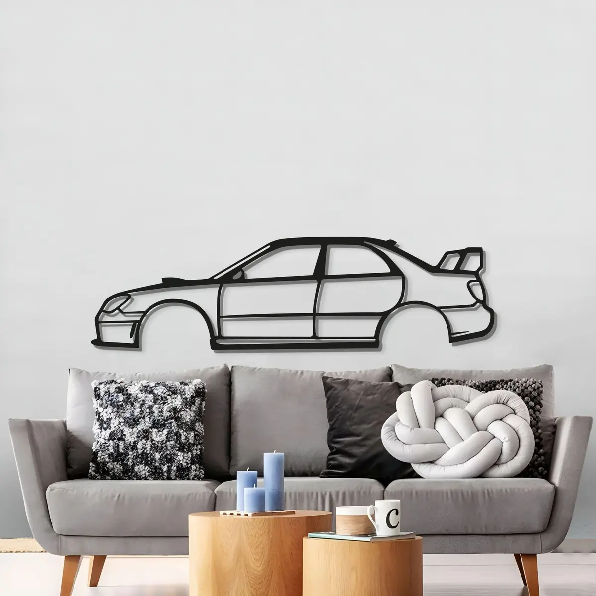 2006 Wrx Sti Hawkeye Metal Car Wall Art - Mt0338 3