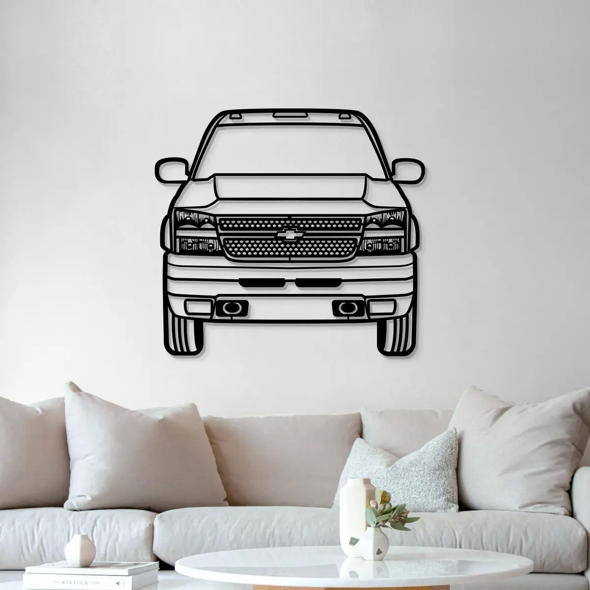 2007 Silverado Duramax 3500 Front View Metal Car Wall Art - Mt1333 5