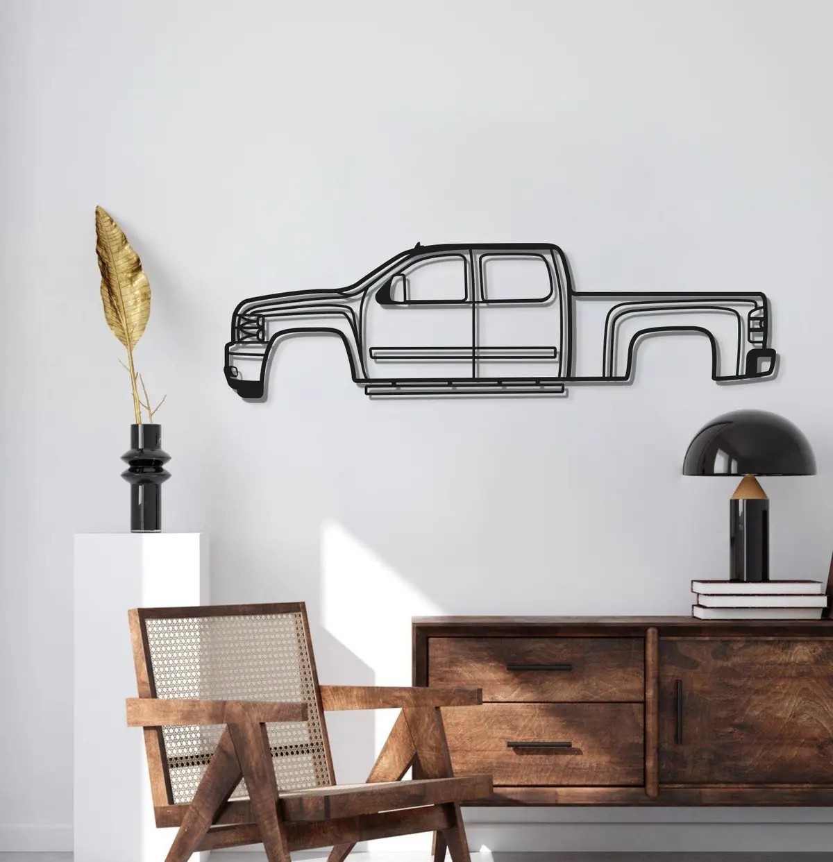 2007 Silverado 1500 2Nd Gen Metal Car Wall Art - Mt0350 2