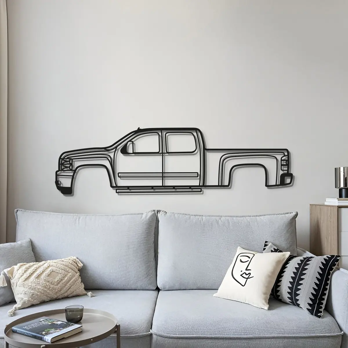 2007 Silverado 1500 2Nd Gen Metal Car Wall Art - Mt0350 4