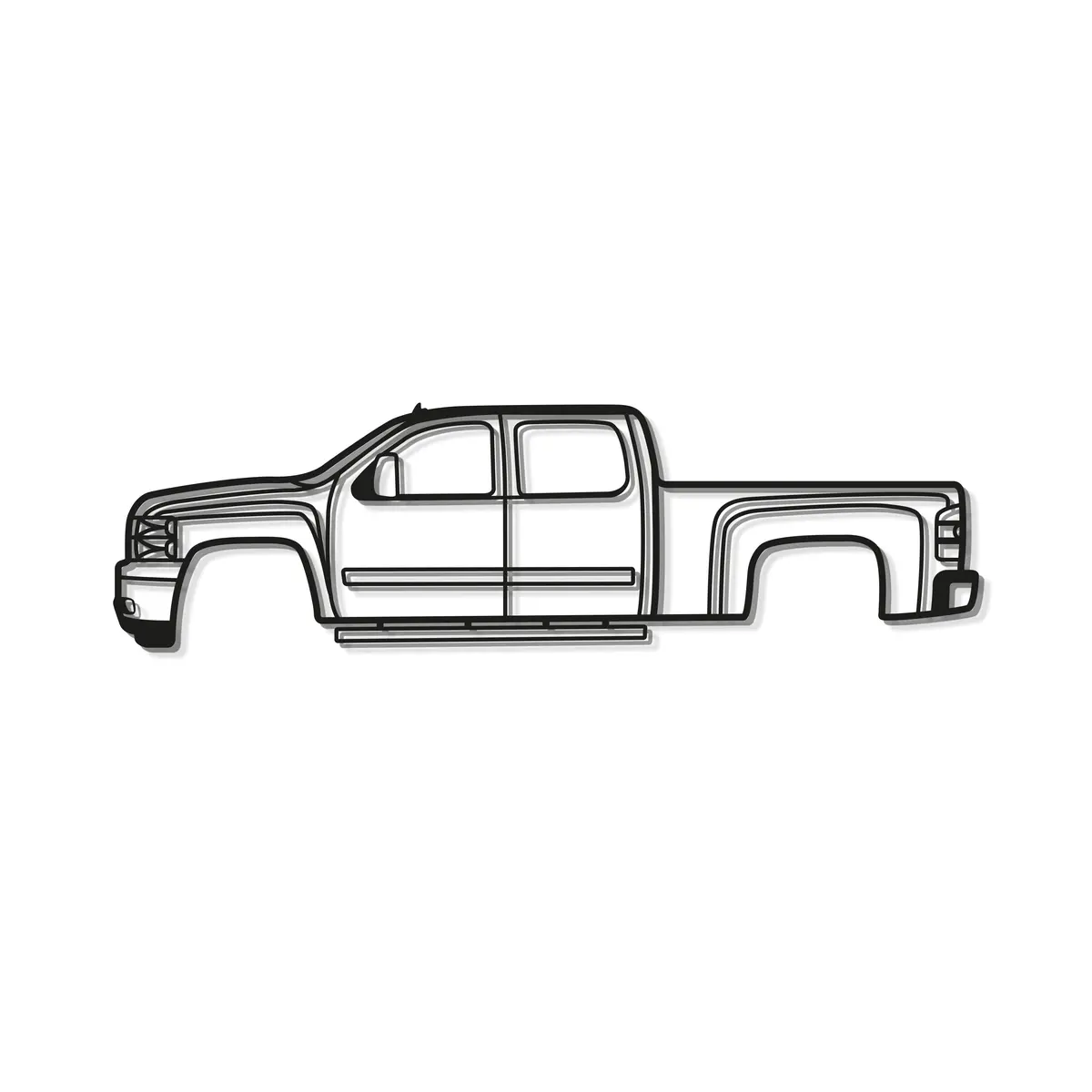 2007 Silverado 1500 2Nd Gen Metal Car Wall Art - Mt0350 8