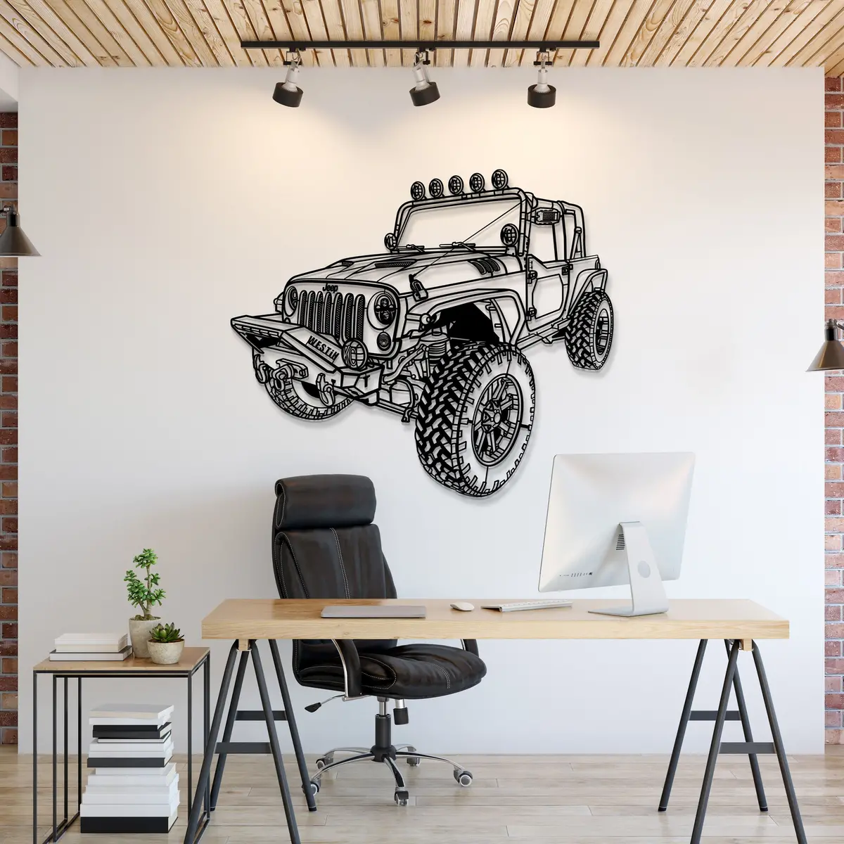 2007 Wrangler Jk 2 Door Perspective Metal Car Wall Art - Mt1311 1