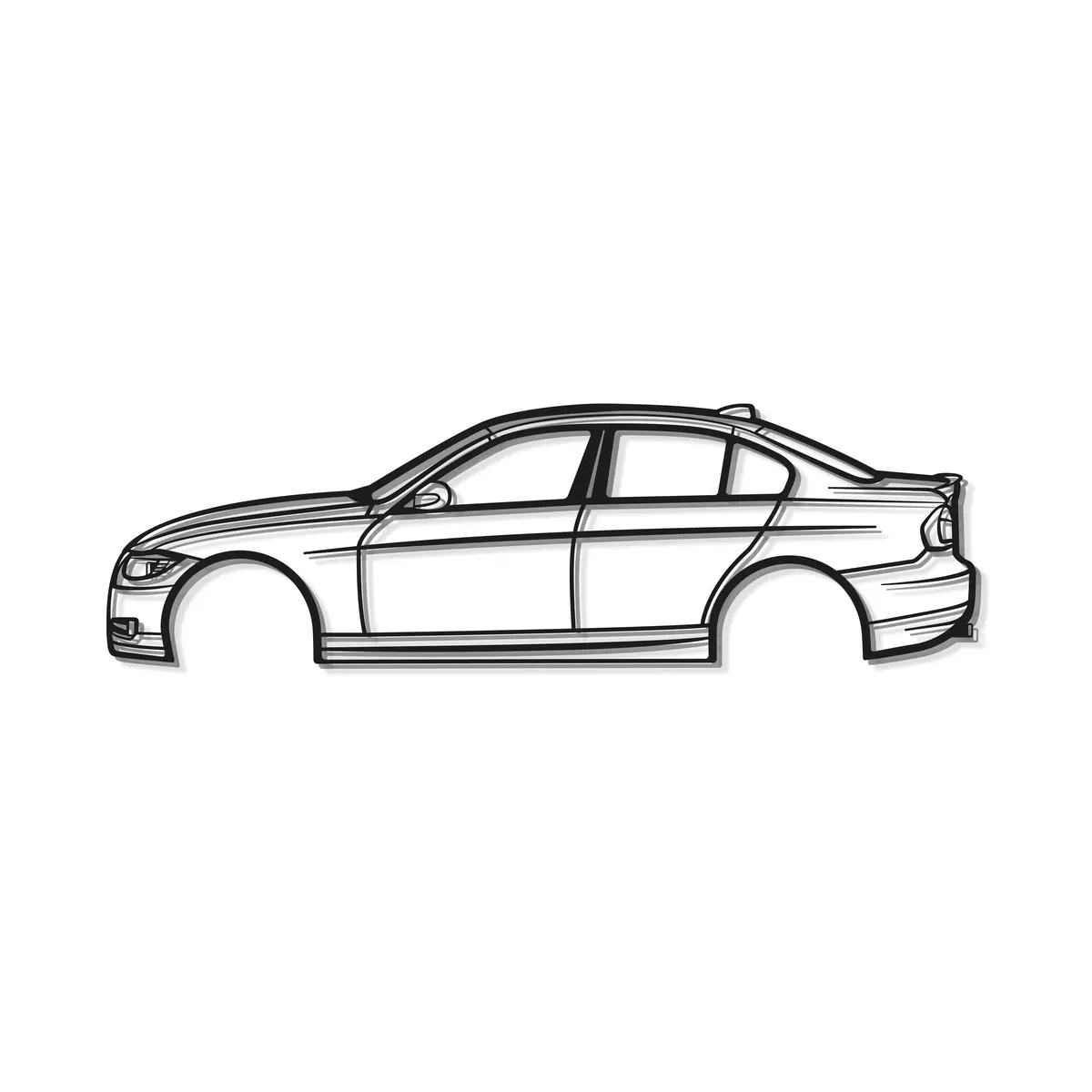 2008 3 Series E90 Metal Car Wall Art - Mt0359 8