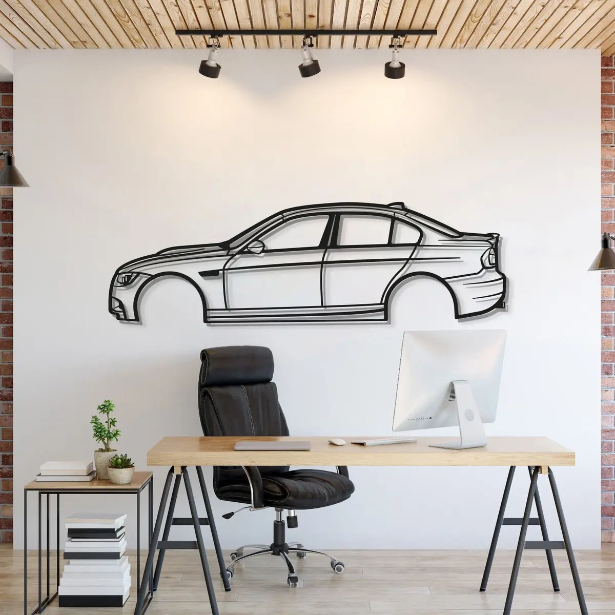2008 E90 M3 Metal Car Wall Art - Mt0363 1