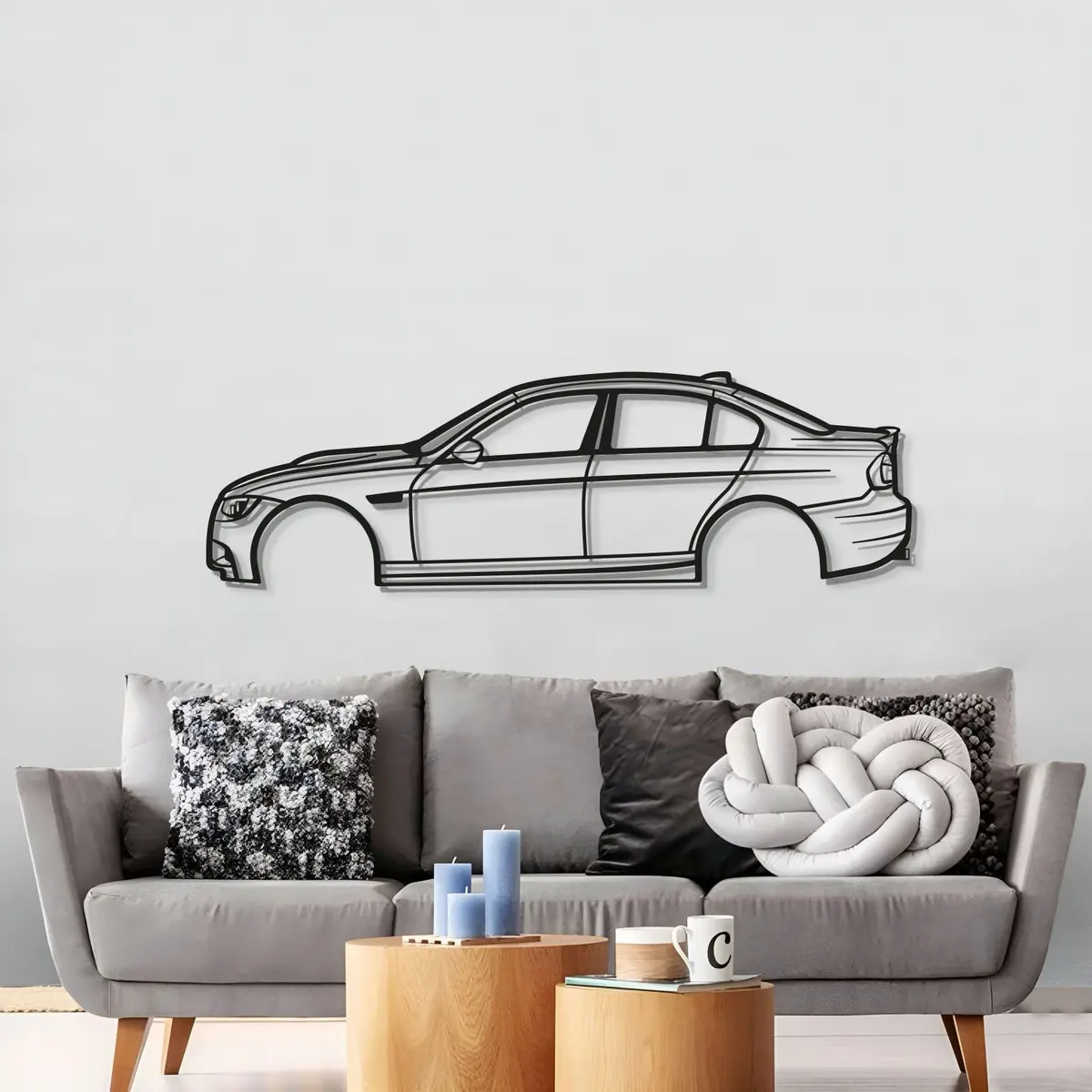 2008 E90 M3 Metal Car Wall Art - Mt0363 3