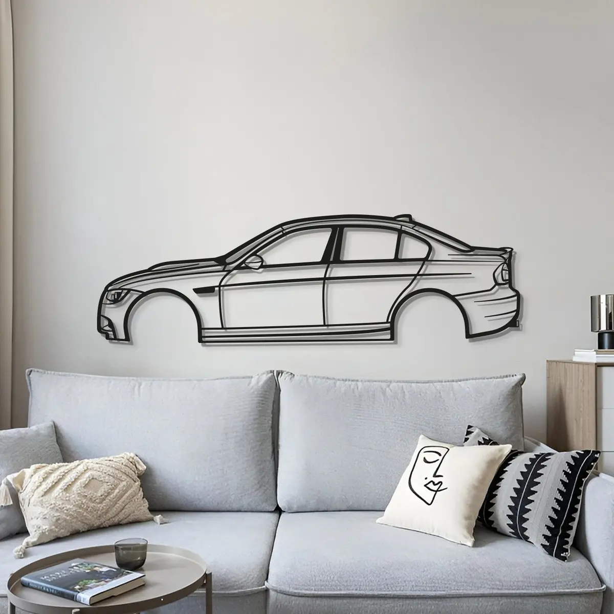 2008 E90 M3 Metal Car Wall Art - Mt0363 4