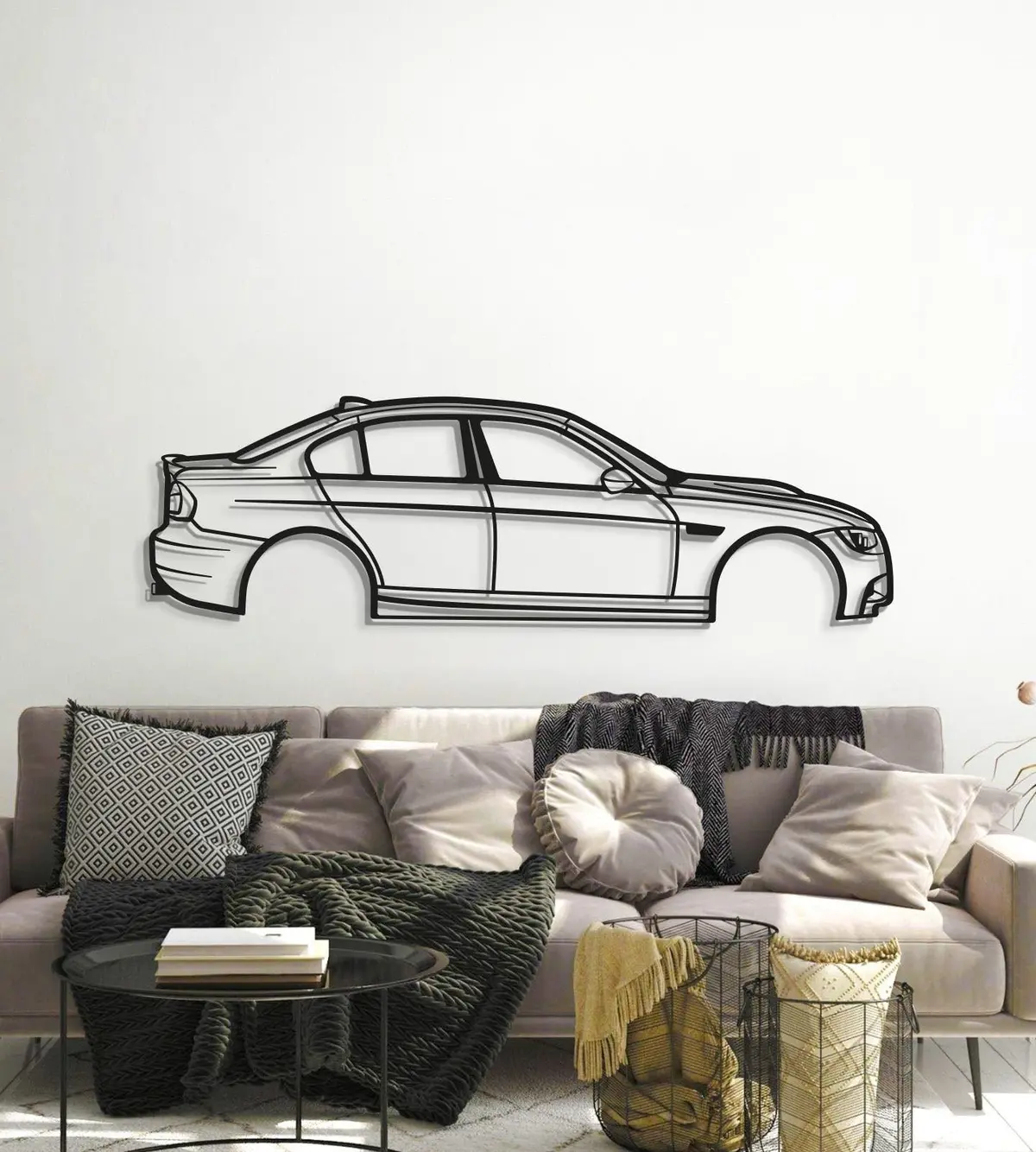 2008 E90 M3 Metal Car Wall Art - Mt0363 6