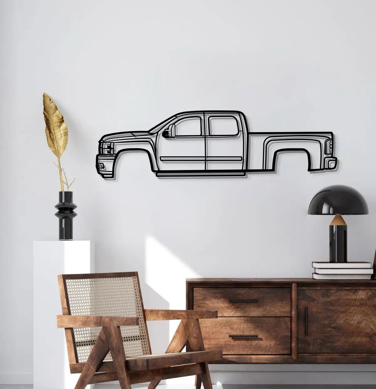 2008 Silverado 2500 Hd Metal Car Wall Art - Mt0377 2
