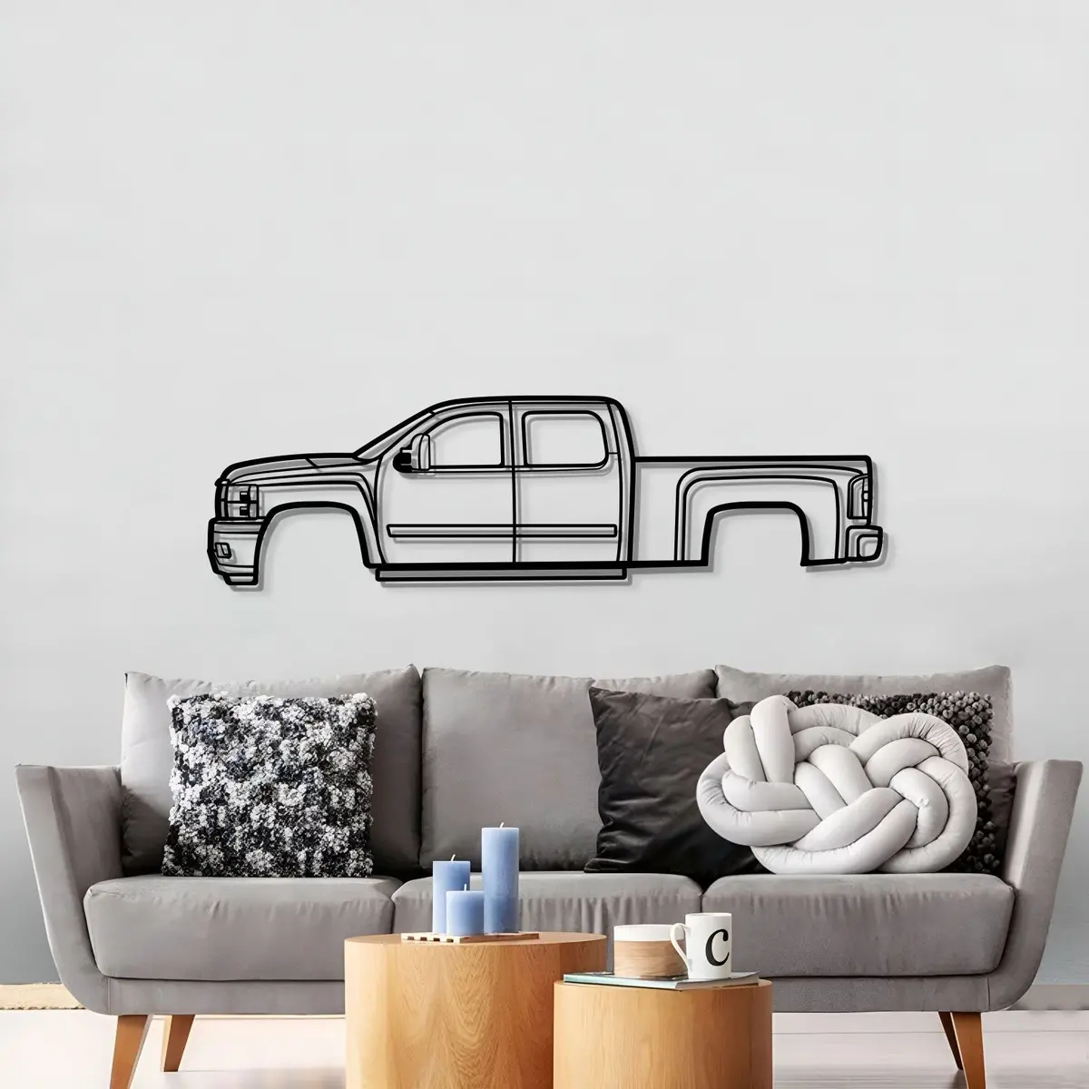 2008 Silverado 2500 Hd Metal Car Wall Art - Mt0377 3