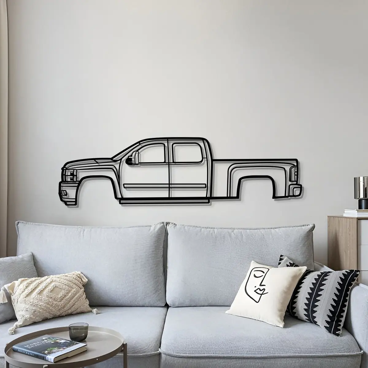 2008 Silverado 2500 Hd Metal Car Wall Art - Mt0377 4