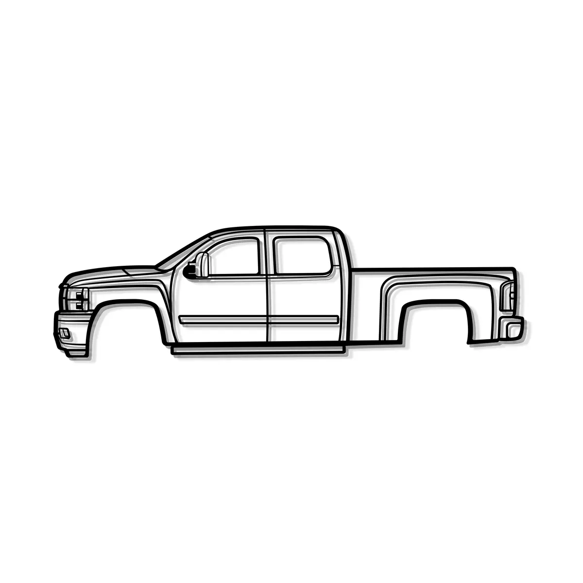 2008 Silverado 2500 Hd Metal Car Wall Art - Mt0377 8