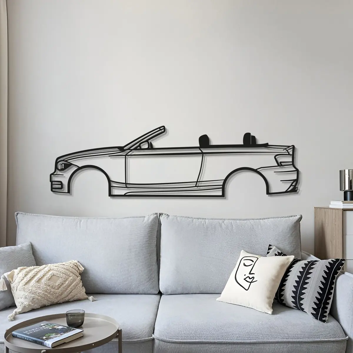 2009 E88 Convertible Metal Car Wall Art - Mt0385 4