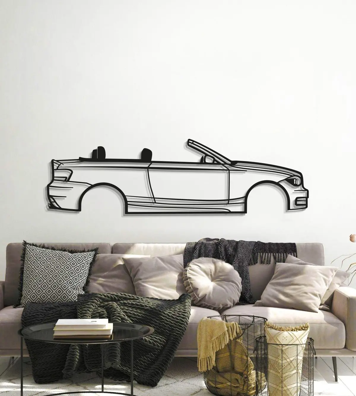 2009 E88 Convertible Metal Car Wall Art - Mt0385 6