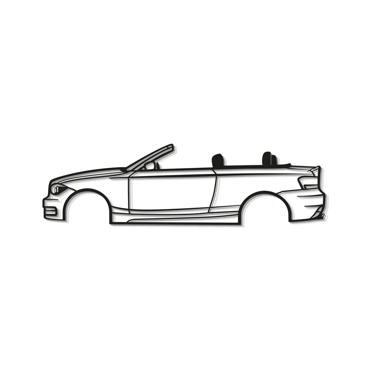 2009 E88 Convertible Metal Car Wall Art - Mt0385 8