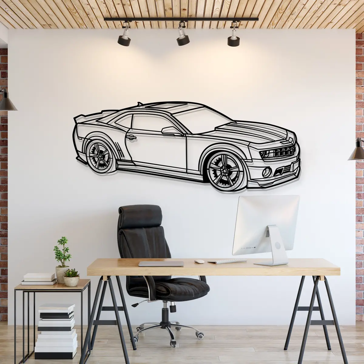 2010 Camaro Ss Perspective Metal Car Wall Art - Mt1312 1