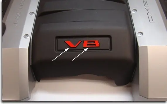 V8 Overlay Decal - 2010+ Camaro Ss Engine Cover 1