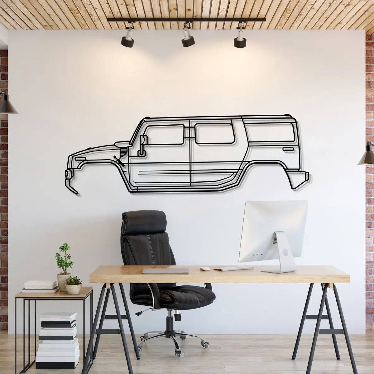 2010 H2 Metal Car Wall Art - Mt0404 1