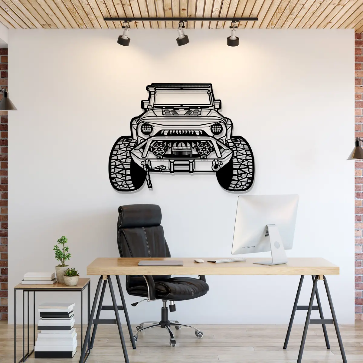 2012 Wrangler Custom Front View Metal Car Wall Art - Mt1354 1