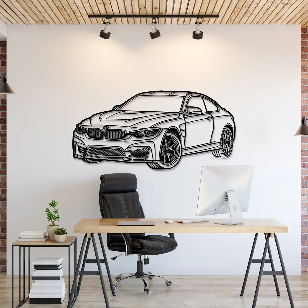 2014 F82 M4 Perspective Metal Car Wall Art - Mt1143 1