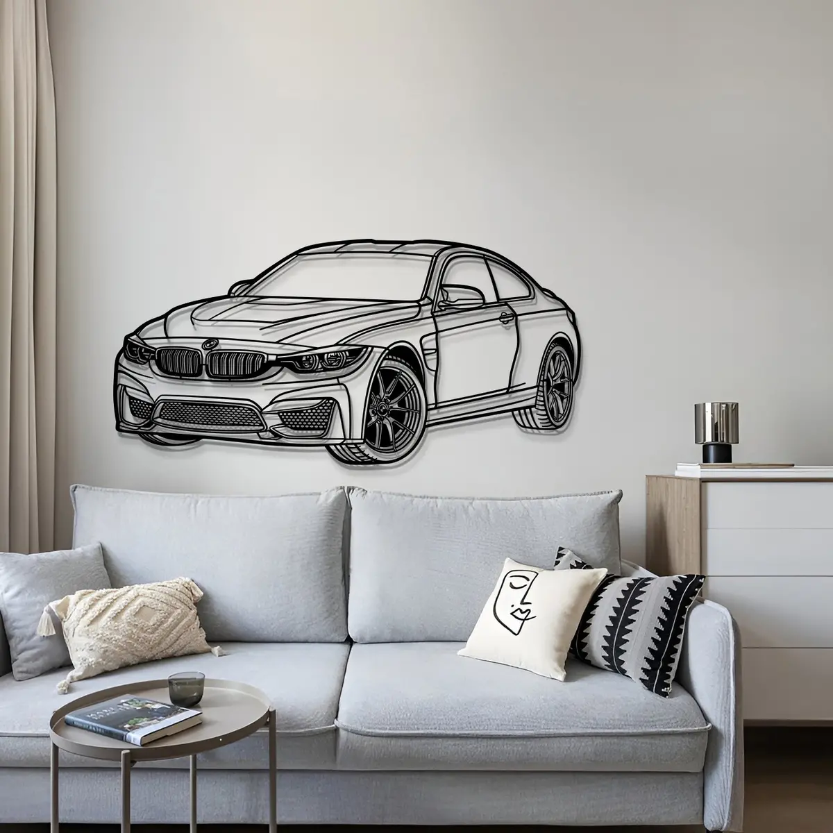 2014 F82 M4 Perspective Metal Car Wall Art - Mt1143 3