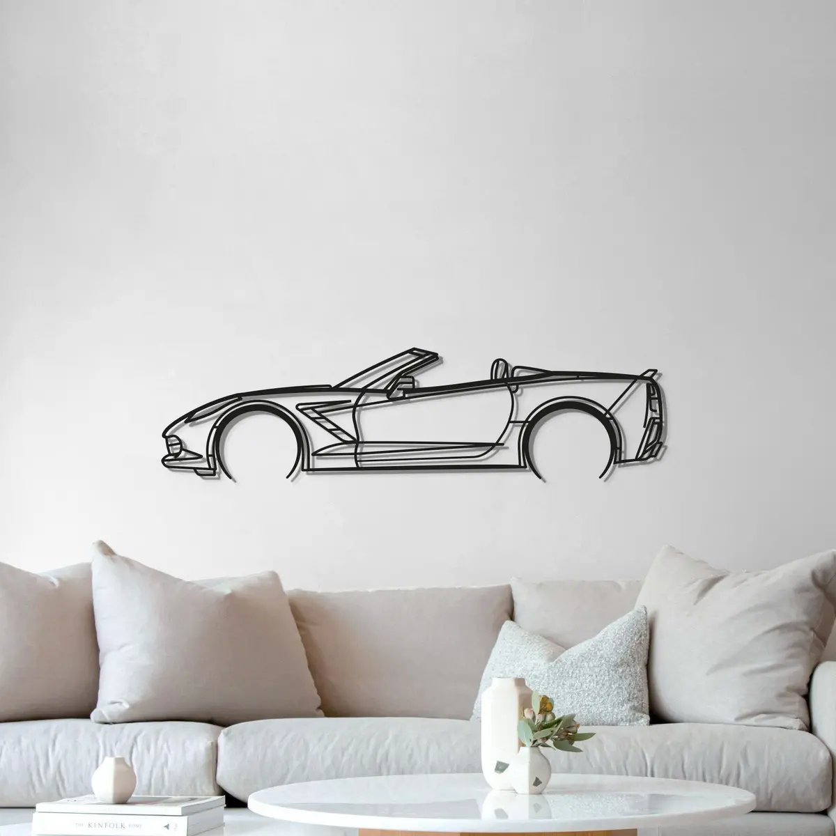 2014 Corvette C7 Cabrio Metal Car Wall Art - Mt0500 5