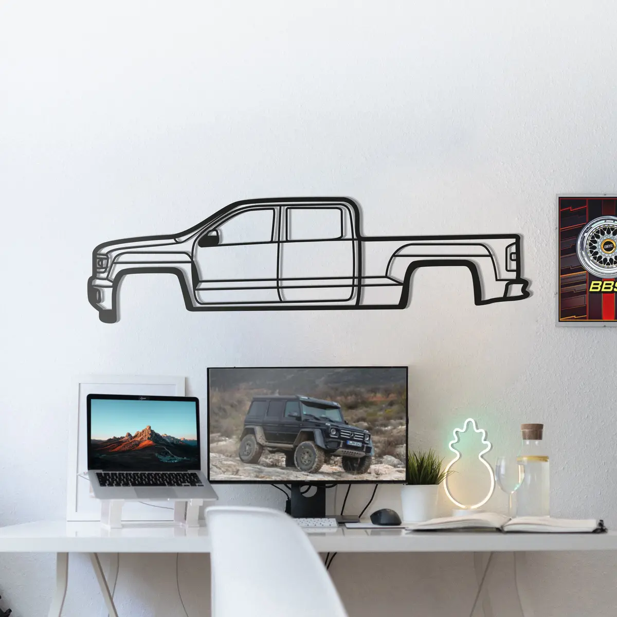 2014 Sierra 1500 4Th Gen Metal Car Wall Art - Mt0511 5