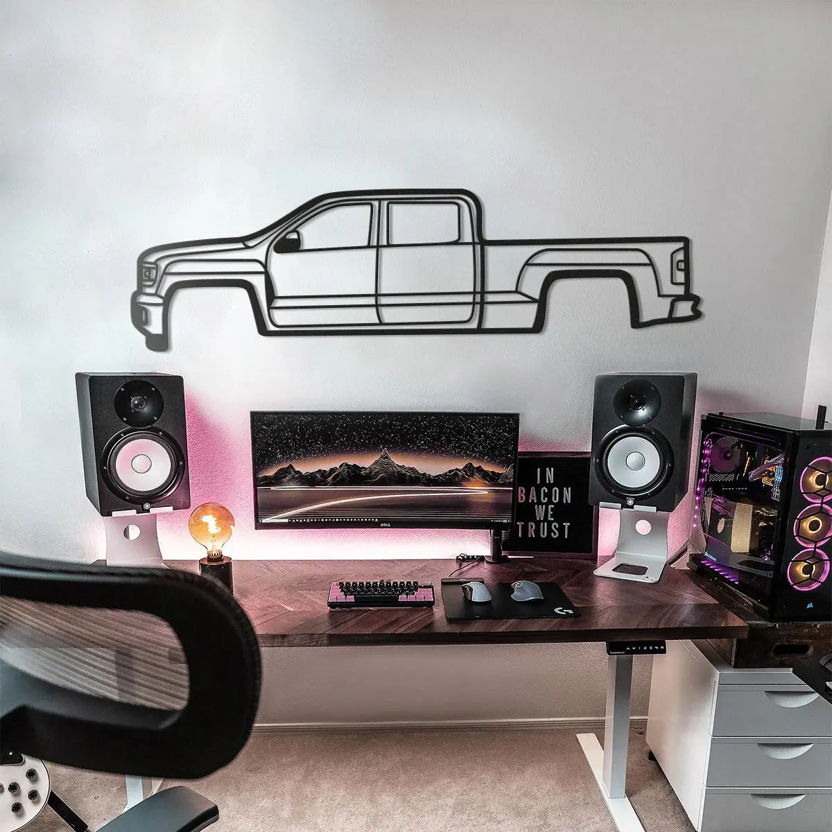 2014 Sierra 1500 4Th Gen Metal Car Wall Art - Mt0511 6
