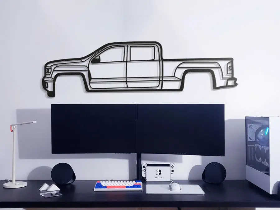 2014 Sierra 1500 4Th Gen Metal Car Wall Art - Mt0511 8