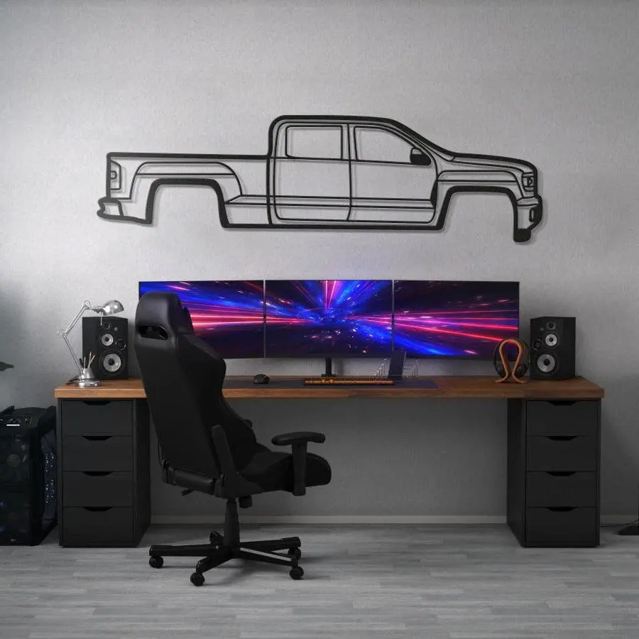 2014 Sierra 1500 4Th Gen Metal Car Wall Art - Mt0511 7