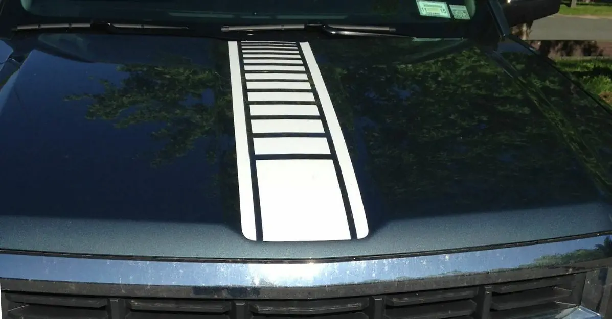 Strobe Center Hood Stripe - 2014-2015 Silverado 1500 1