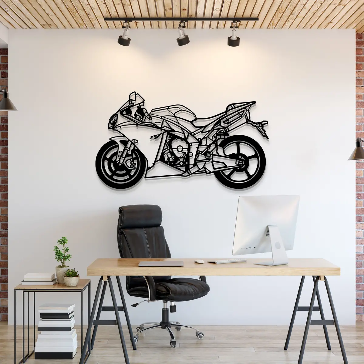 2014 R1 Metal Motorcycle Wall Art - Mt1420 1