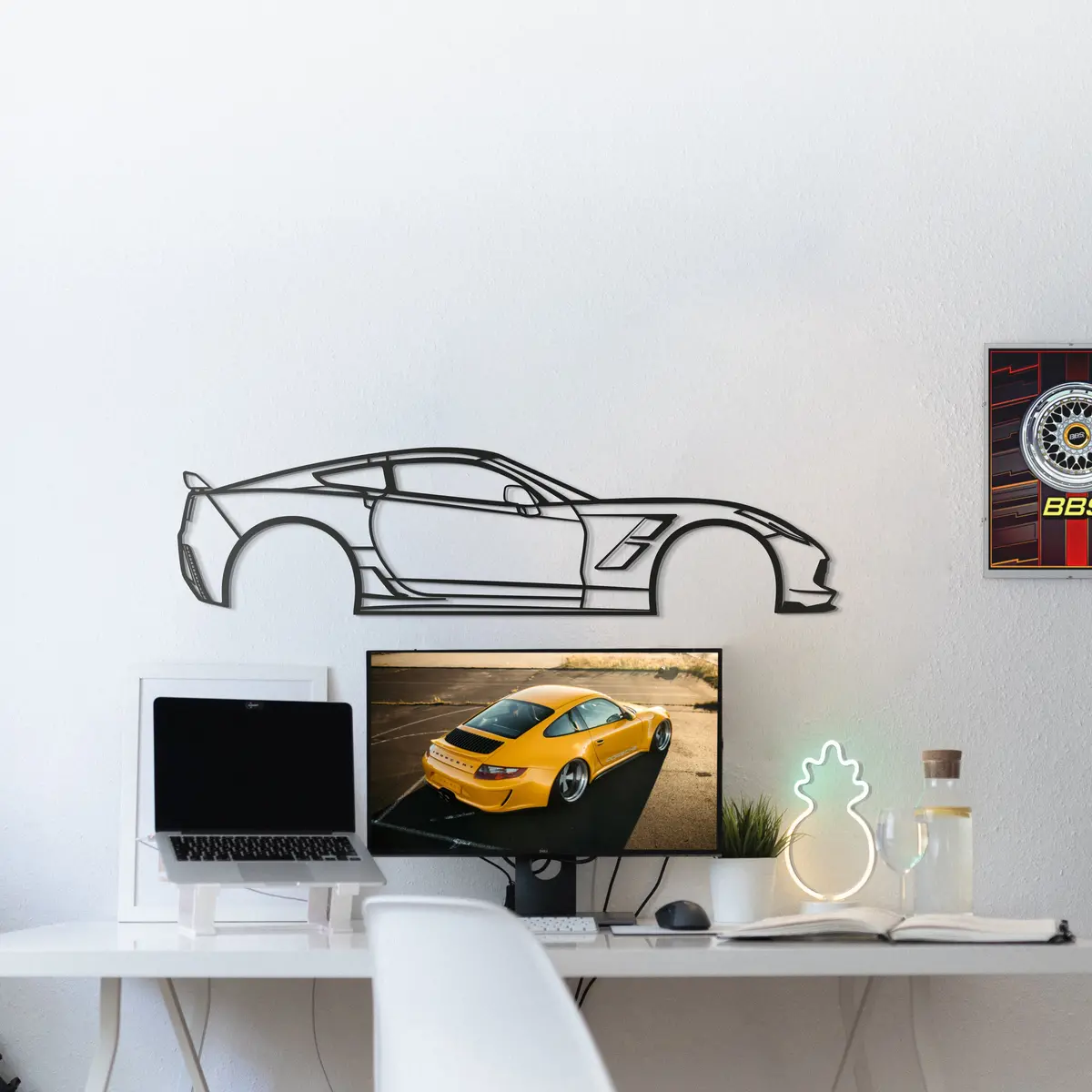 2015 Corvette Z51 Metal Car Wall Art - Mt526 3
