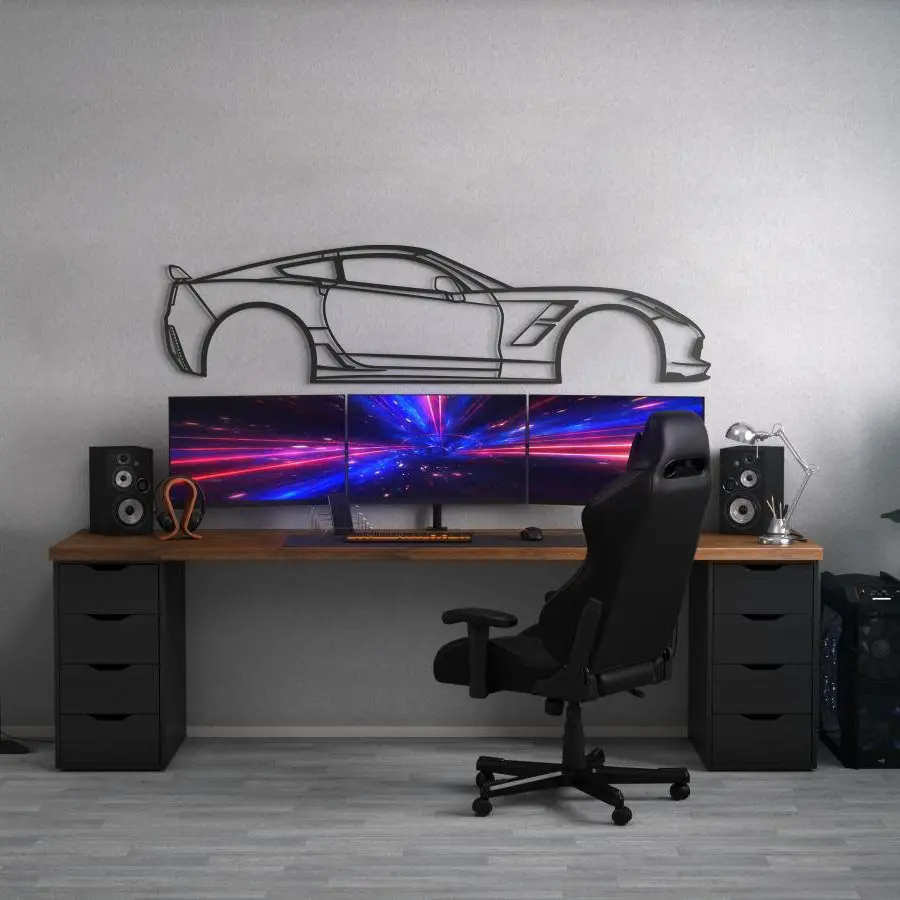 2015 Corvette Z51 Metal Car Wall Art - Mt526 7