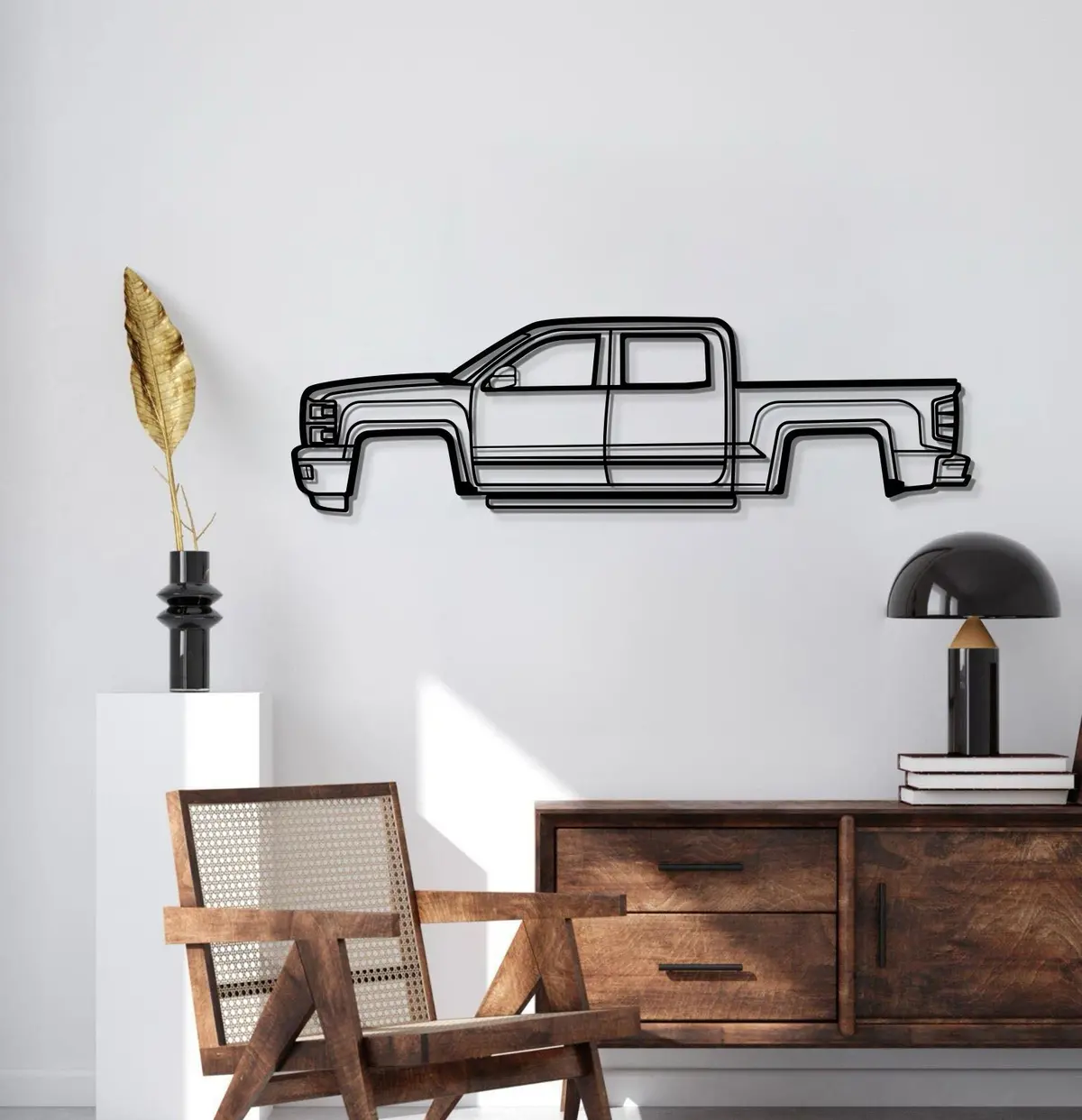 2015 Silverado 1500 Metal Car Wall Art - Mt0540 3