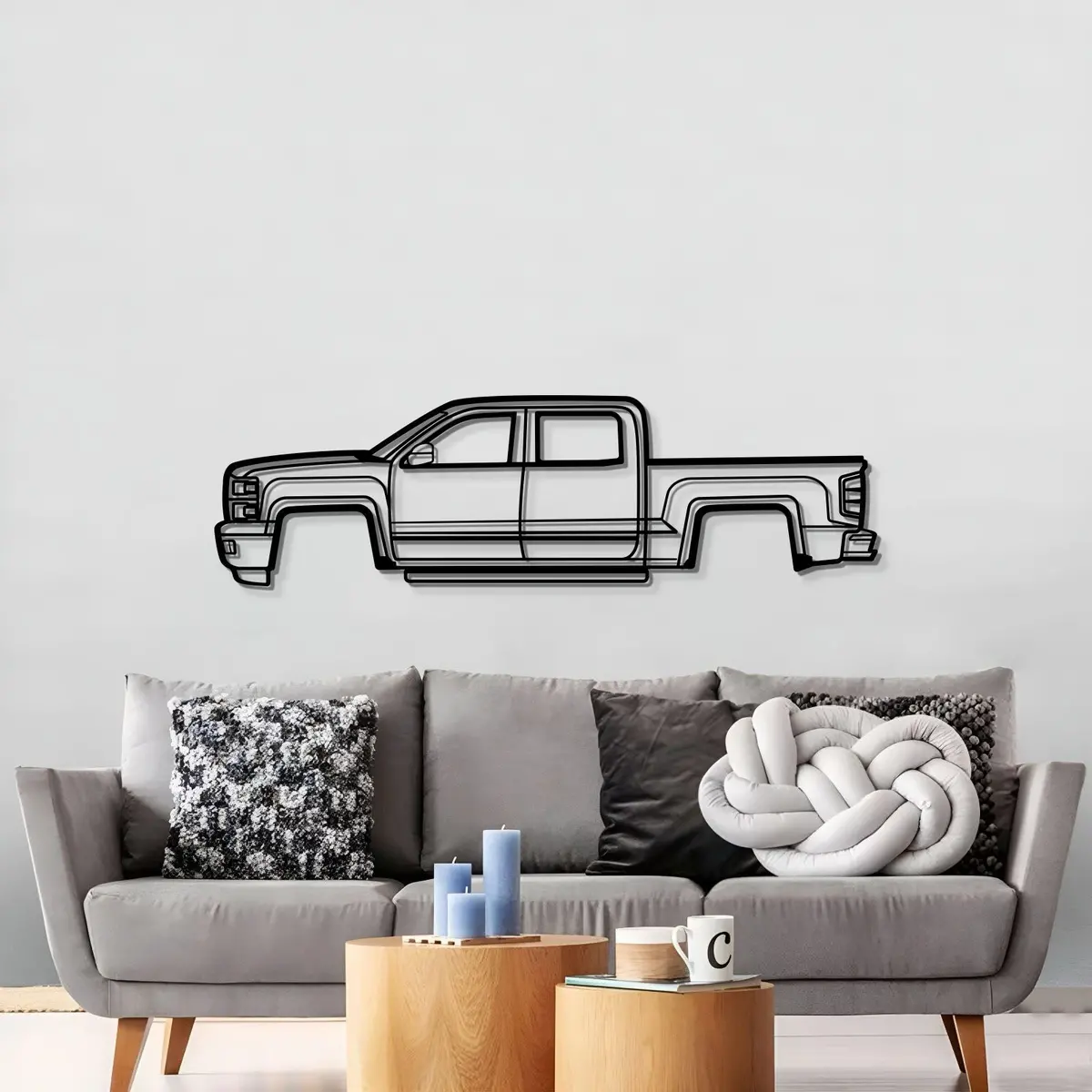 2015 Silverado 1500 Metal Car Wall Art - Mt0540 2