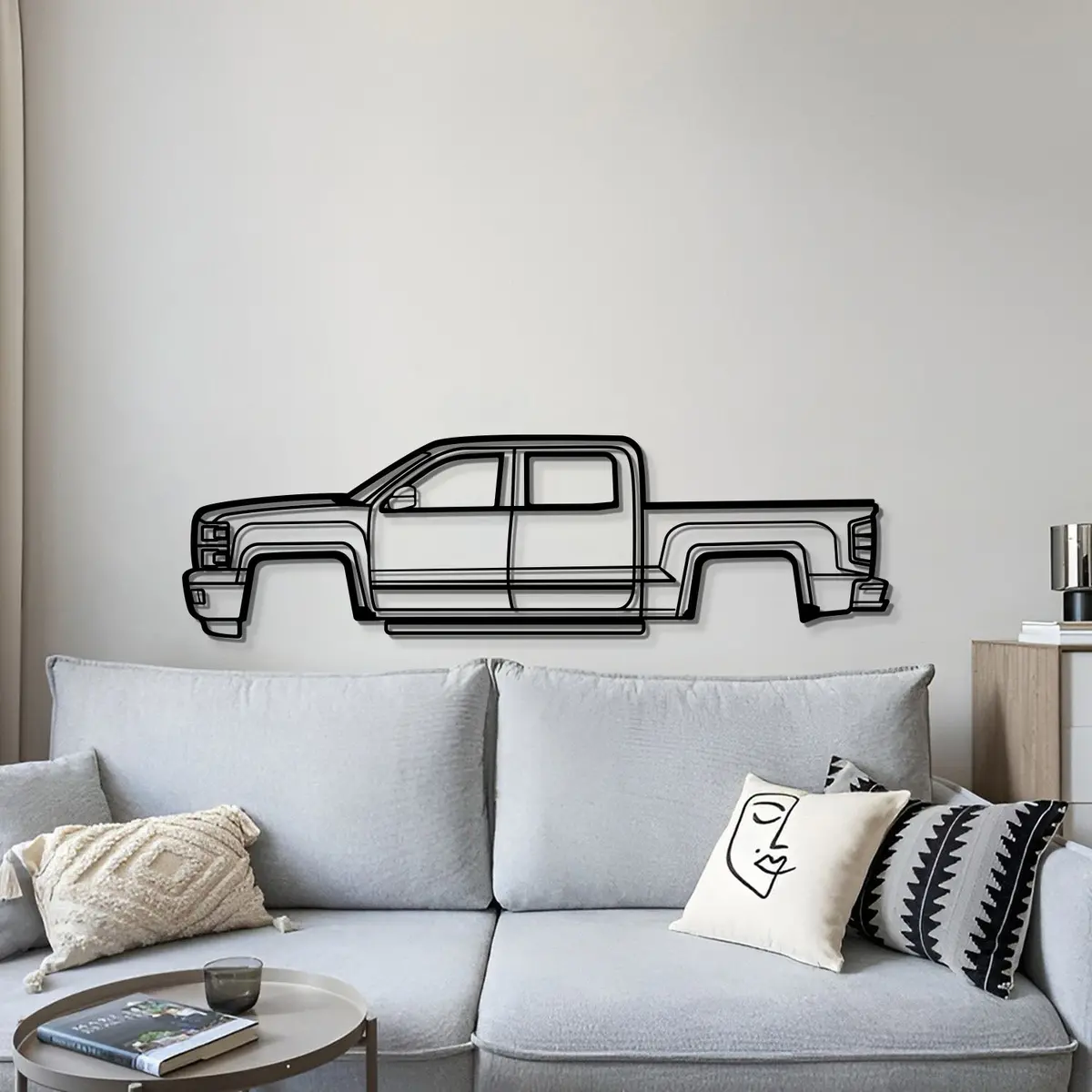 2015 Silverado 1500 Metal Car Wall Art - Mt0540 4