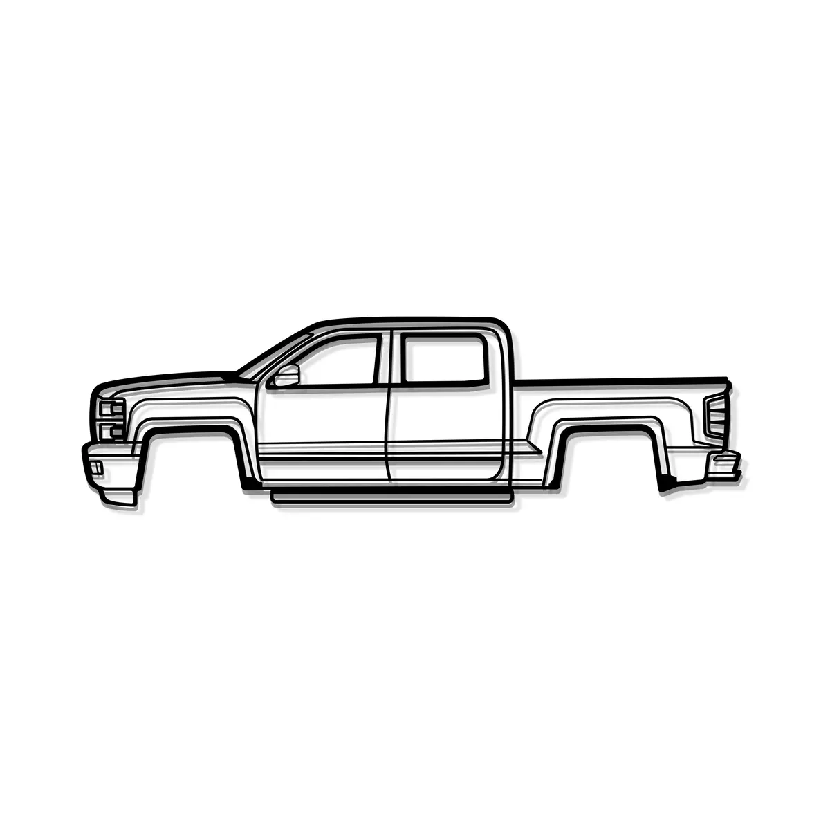 2015 Silverado 1500 Metal Car Wall Art - Mt0540 8