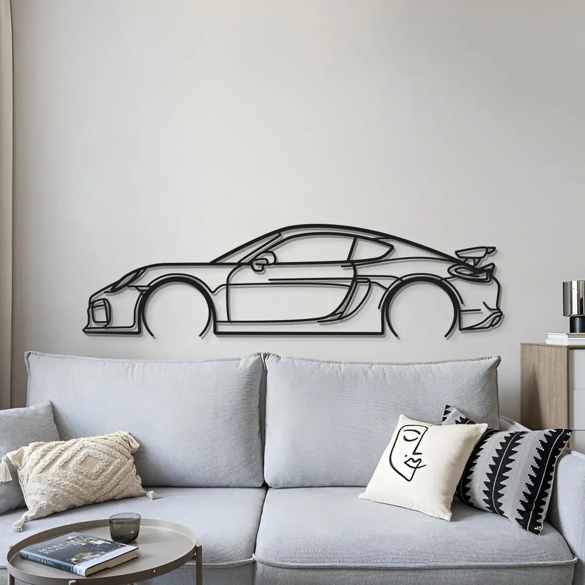 2016 Cayman Gt4 981 Metal Car Wall Art - Mt0897 4