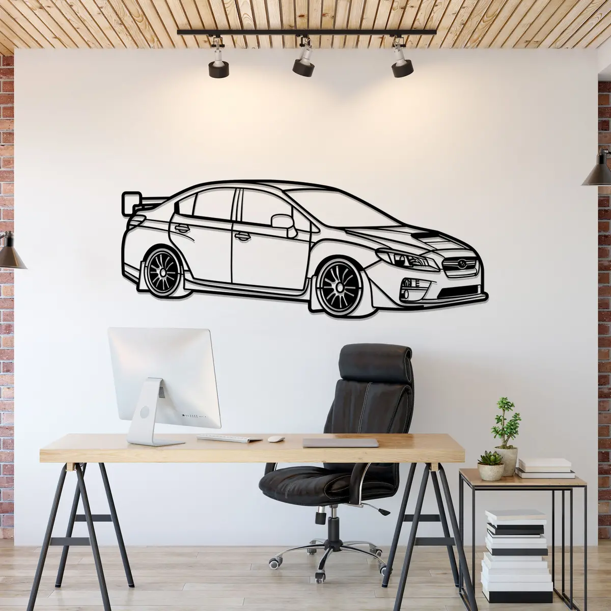 2017 Impreza Wrx Sti Perspective Metal Car Wall Art - Mt1289 1